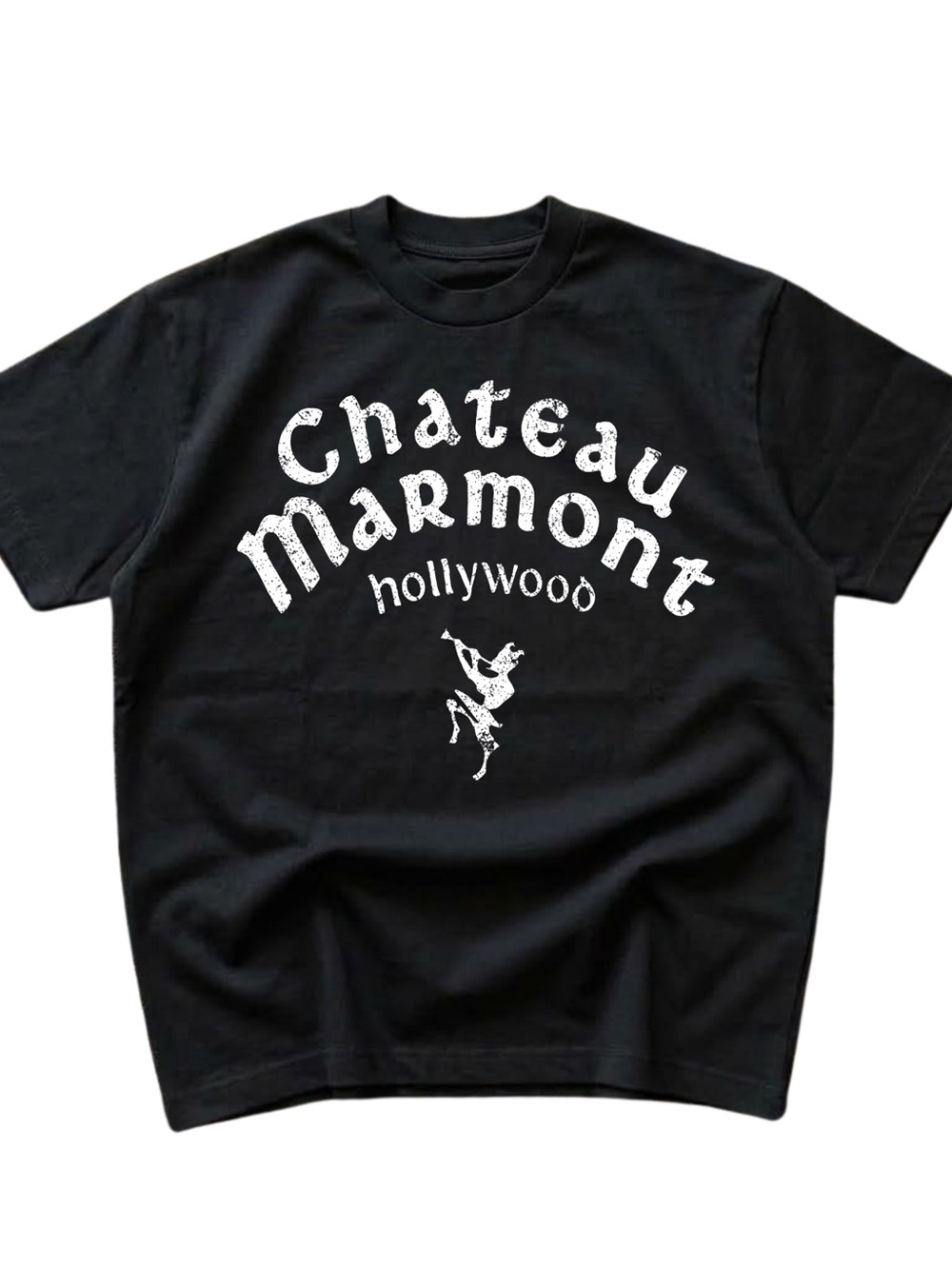 Gildan Black Chateau Marmont Hollywood Graphic Tee, Gift For Her, For Him